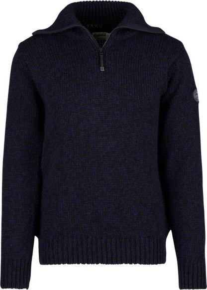 Thumbnail - Devold - Nansen Sweater Zip Neck - Merinopullover Gr L blau