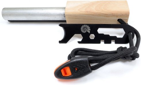 Origin Outdoors - Zündstahl Striker 2 in 1 wood /schwarz