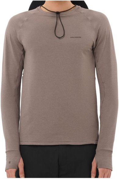 Thumbnail - Salomon - Essential Lightwarm CN - Fleecepullover Gr L braun