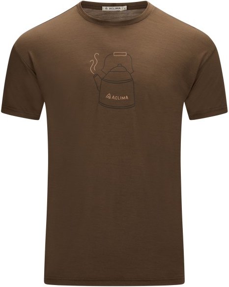 Aclima - Lightwool 140 Tee Kettle - Merinoshirt Gr M dark earth