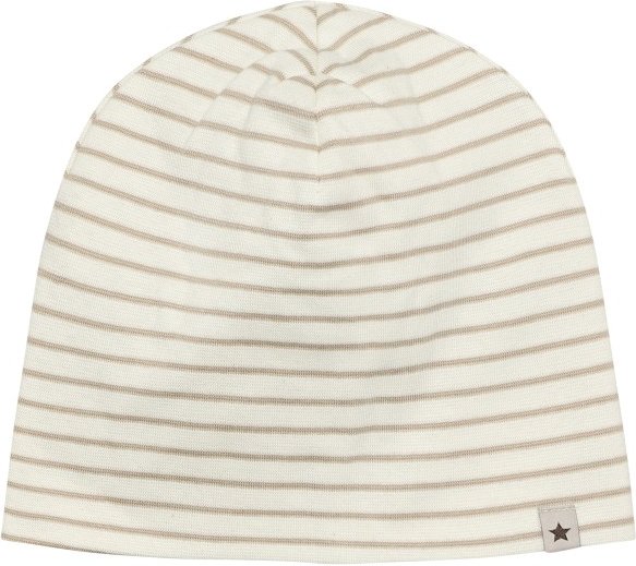 Huttelihut - Kid's Beanie Stripe Rib - Mütze Gr 48 cm - 6-12 Months beige/weiß