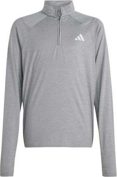 adidas - Kid's Goto PZ 1/4 Zip Longsleeve Tee - Longsleeve Gr 164 grau