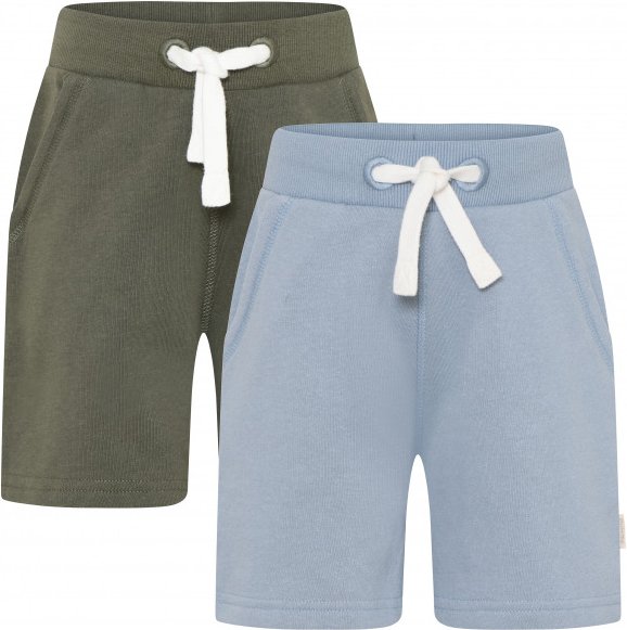 Minymo - Boy's Basic 53 Sweat Short (2-Pack) - Shorts Gr 128 grau
