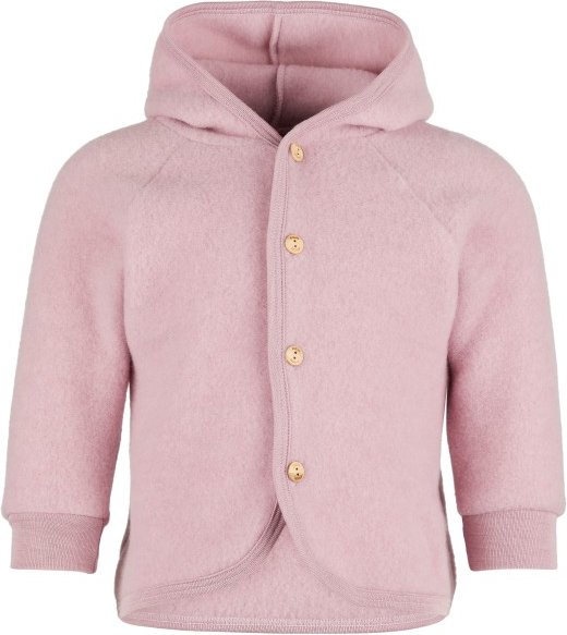 Engel - Kinder Kapuzenjacke mit Holzknöpfen - Wolljacke Gr 110/116 rosa