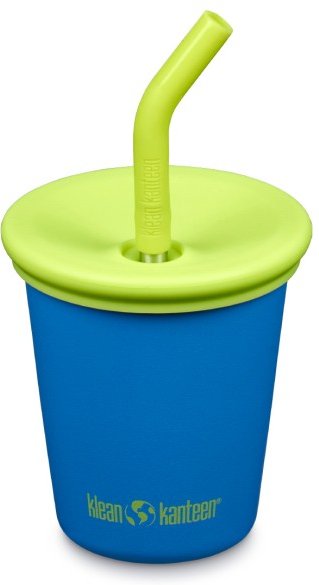Klean Kanteen - Kid's Steel Cup with Straw Lid - Becher Gr 296 ml blau