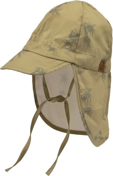 Thumbnail - Mikk-Line - Kid's Summercap Long Neck AOP - Cap Gr 51 cm - 2-4 Years beige