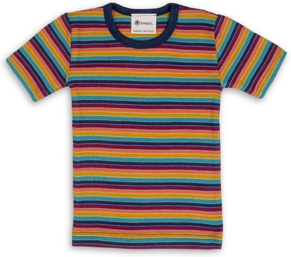 Engel - Kinder Unterhemd S/S - Merinounterwäsche Gr 140 bunt