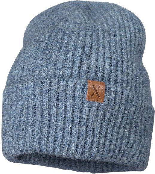 maximo - Girl's Mütze mit Umschlag gerippt - Mütze Gr 51-53 cm grau