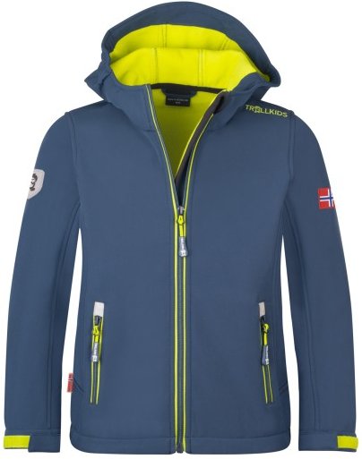 Thumbnail - Trollkids - Kid's Trollfjord Jacket - Softshelljacke Gr 116 blau