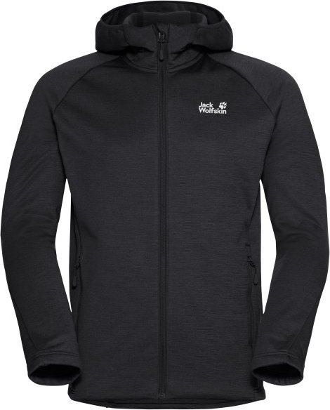 Jack Wolfskin - Peak District Hooded Fullzip - Fleecejacke Gr XL schwarz