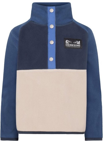 Thumbnail - Didriksons - Kid's Monte Half-Buttoned 4 - Fleecepullover Gr 110 blau