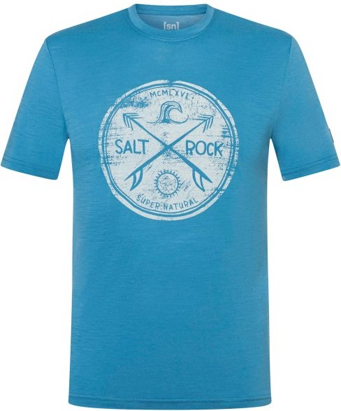 super.natural - Salt & Rock Tee - Merinoshirt Gr 48/50 - M blau