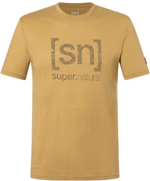 super.natural - Logo Lines Tee - Merinoshirt Gr S beige
