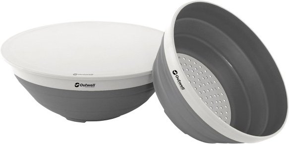 Outwell - Collaps Bowl & Colander Set - Schüssel Gr 3,5 l grau