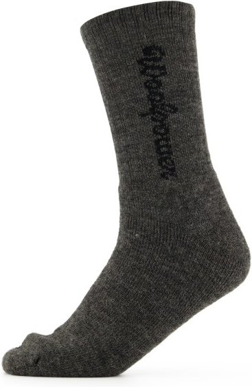 Woolpower - Sport Socks 400 Logo - Wandersocken Gr 45-48 schwarz