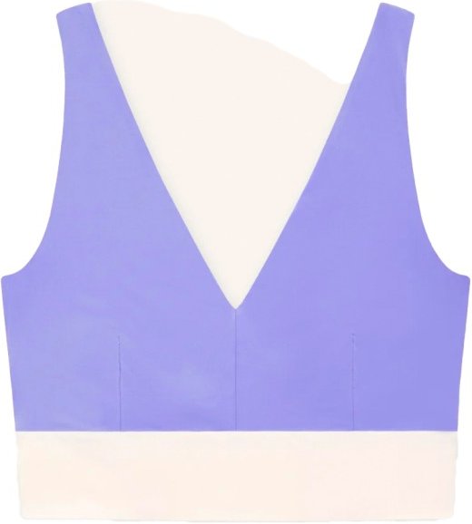 MYMARINI - Women's Yoga Top - Bikini-Top Gr L lila/weiß