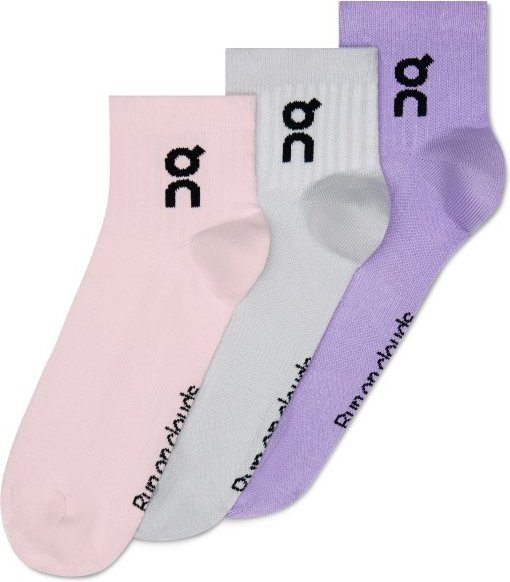 On - Logo Sock Mid 3-Pack - Multifunktionssocken Gr S - EU: 39-42,5 rosa