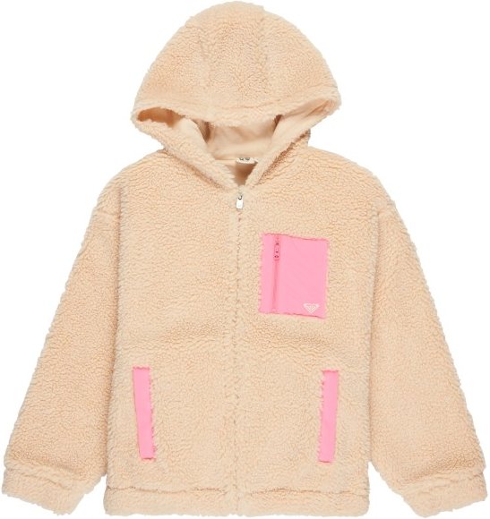 Thumbnail - Roxy - Kid's Perfect Cloud - Fleecejacke Gr 12 Years - L beige