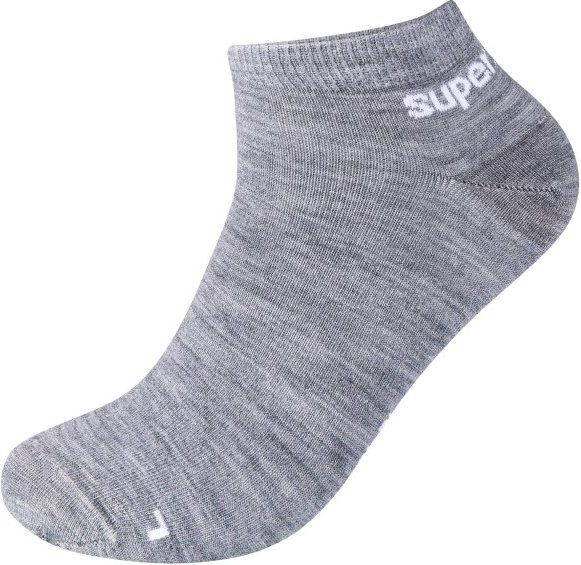 super.natural - Sneaker Socks 2-Pack - Merinosocken Gr 36-39 grau