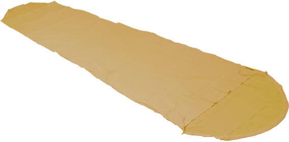 Thumbnail - Cocoon - MummyLiner Silk - Reiseschlafsack Gr 241 x 90/56 cm beige/orange