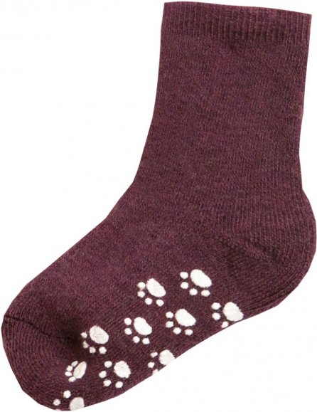 Joha - Kid's 721 Wool Sock Anti-Slip - Hüttenschuhe Gr 23-26 rot/lila