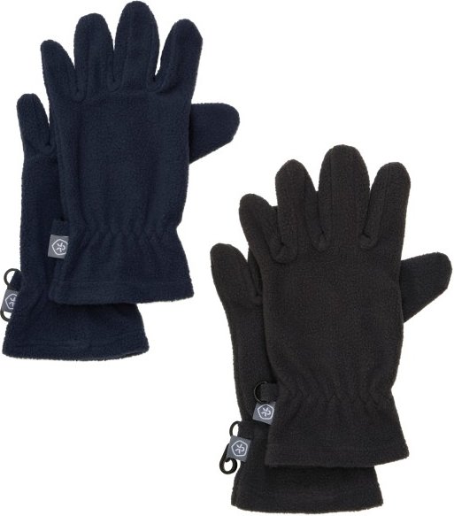 Thumbnail - Color Kids - Kid's Gloves Fleece 2 Pair Set - Handschuhe Gr 8-10 Years schwarz/blau