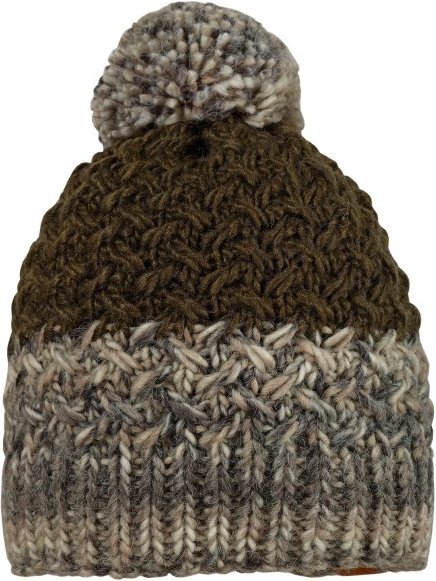 maximo - Boy-Mütze mit Pompon und Vollfutter - Mütze Gr 51 cm braun