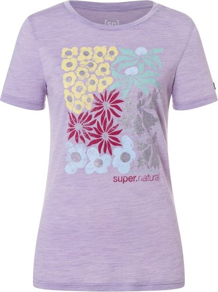 super.natural - Women's Mat Is Tee - Merinoshirt Gr S lila