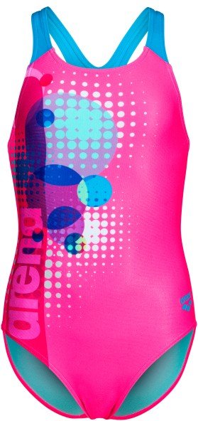 Arena - Girl's Dots Swimsuit Swim Pro Back - Badeanzug Gr 140 rosa
