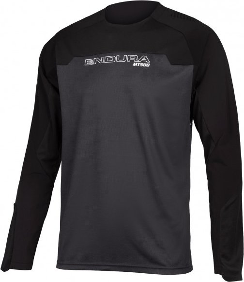 Thumbnail - Endura - MT500 Burner Trikot Langarm - Radtrikot Gr M schwarz/grau