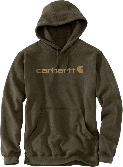 Carhartt - Signature Logo Sweatshirt - Hoodie Gr L oliv/braun