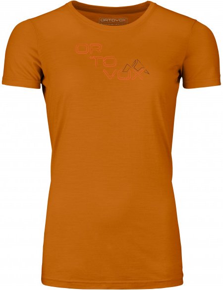 Ortovox - Women's 185 Merino Tangram Logo - Merinoshirt Gr S orange