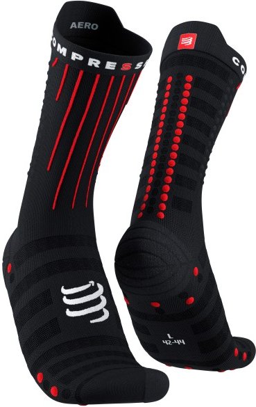 Compressport - Aero Socks - Radsocken Gr T4 - EU: 45-48 schwarz