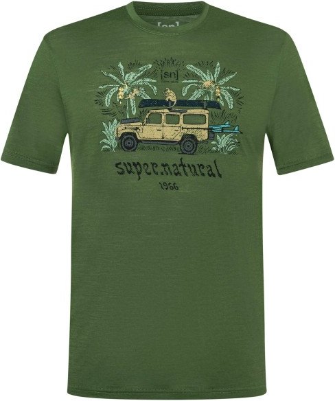 super.natural - Tropicar Tee - Merinoshirt Gr M oliv