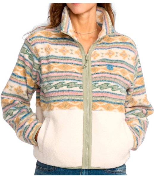 Thumbnail - Billabong - Women's Rock Jetty Mock Neck Half Zip Fleece - Fleecejacke Gr S beige