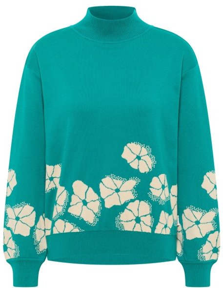 Tranquillo - Women's Gemütlicher Strickpullover - Pullover Gr XS türkis