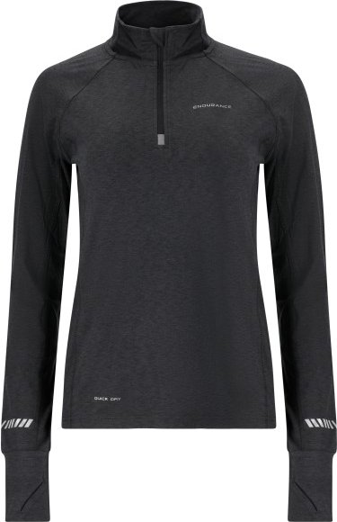 ENDURANCE - Women's Canna V2.0 Melange Midlayer - Laufshirt Gr 42 schwarz