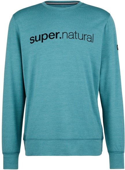 super.natural - 3D Signature Crew - Pullover Gr XXL türkis