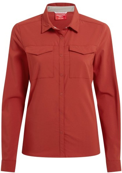 Craghoppers - Women's Nosilife Pro Langarm Bluse V - Bluse Gr 34 rot