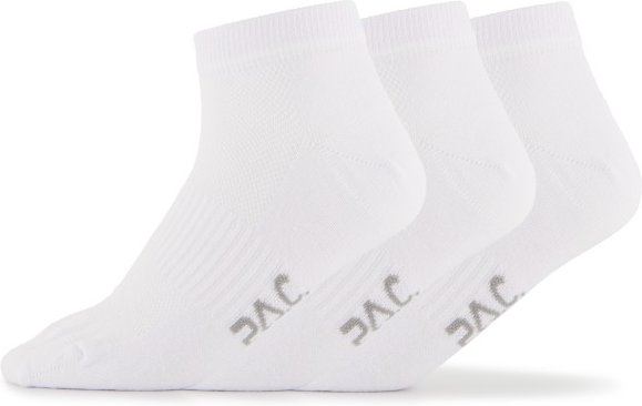 P.A.C. - Logo-Socke 3-Pack Everyday Sneaker - Multifunktionssocken Gr 39-42 weiß