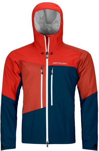 Thumbnail - Ortovox - Westalpen 3L Jacket - Regenjacke Gr XXL blau/rot