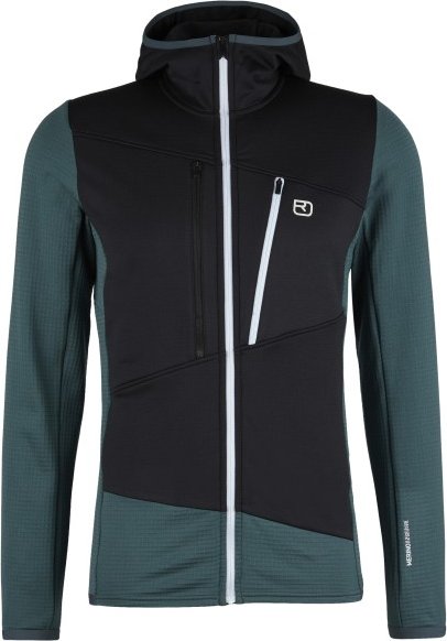 Thumbnail - Ortovox - Fleece Grid Hoody - Fleecejacke Gr XL schwarz