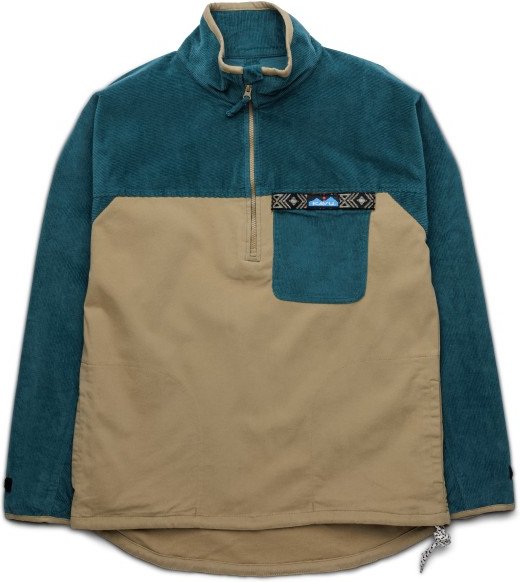 KAVU - Throwshirt Flex - Pullover Gr L beige/blau