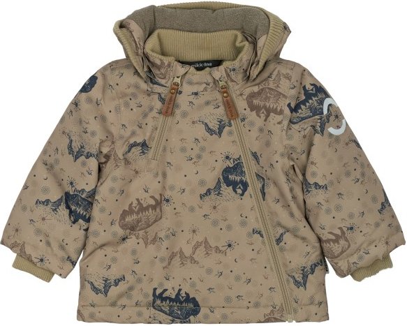 Mikk-Line - Polyester Baby Jacket AOP - Winterjacke Gr 74 beige