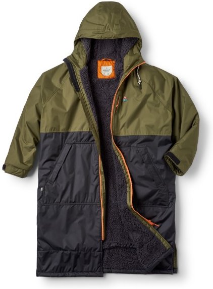 Thumbnail - Passenger - Waves Recycled Sherpa Lined Changing Robe - Surf Poncho Gr M grau