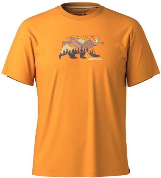 Thumbnail - Smartwool - Bear View Graphic Tee - Merinoshirt Gr L orange