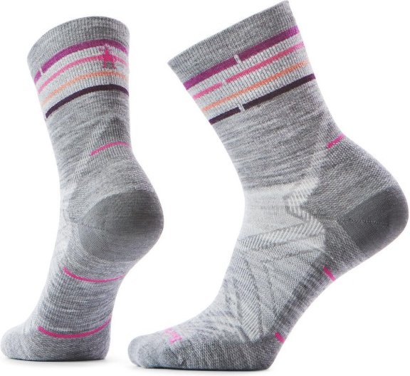 Thumbnail - Smartwool - Women's Run Zero Cushion Mid Crew - Laufsocken Gr M grau