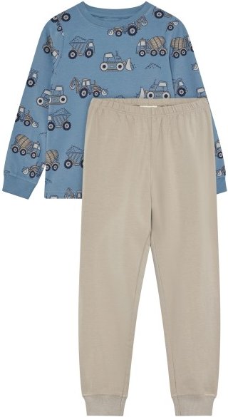 Minymo - Kid's Pyjamas L/S Set AOP 134262 - Alltagsunterwäsche Gr 98 blau
