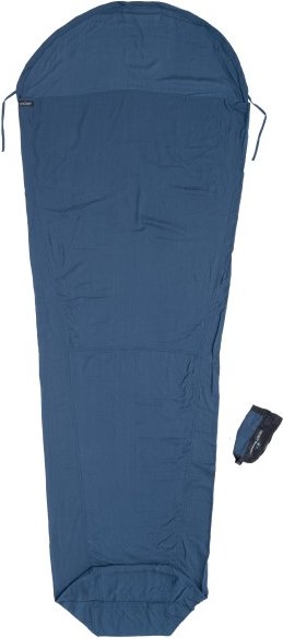 Cocoon - Mummyliner Lyocell - Reiseschlafsack Gr 241 x 90/56 cm blau