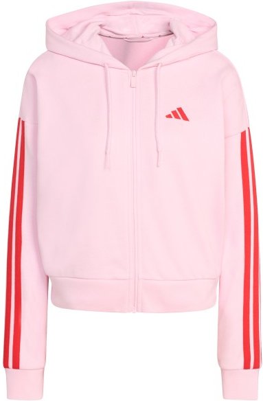 adidas - Women's 3-Stripes French Terry Full Zip Hoodie - Sweat- & Trainingsjacke Gr L rosa